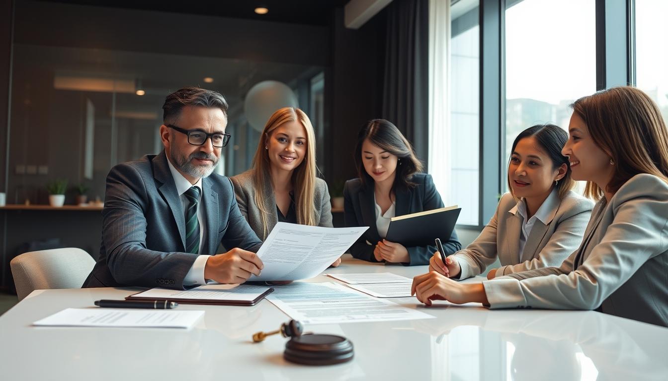 Business agreement signing